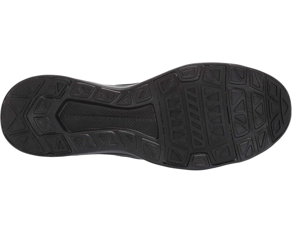 Black sneaker outsole with molded traction tread and durable rubber pattern