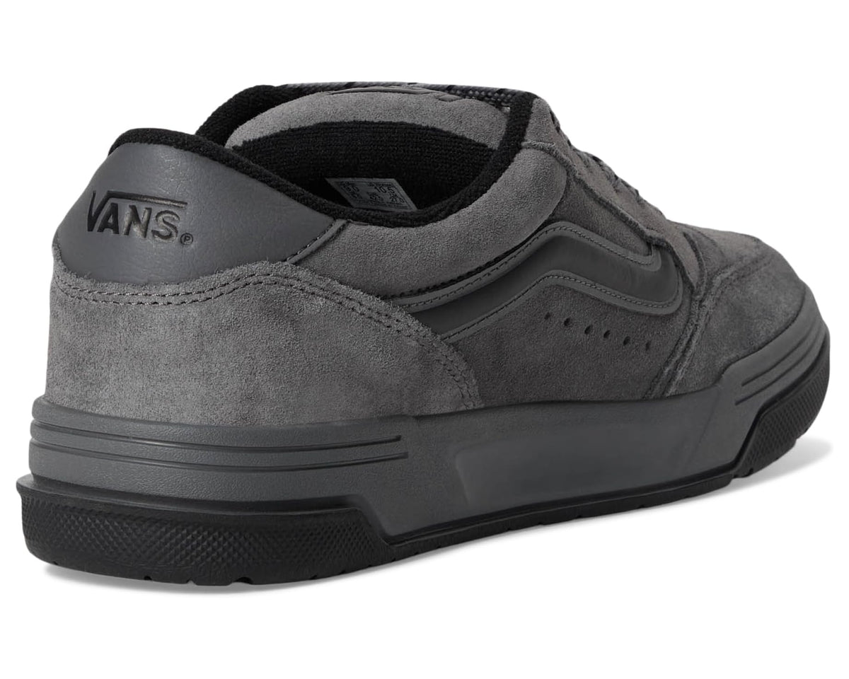 Vans sneaker heel in tonal pewter suede with Vans label and cushioned collar padding