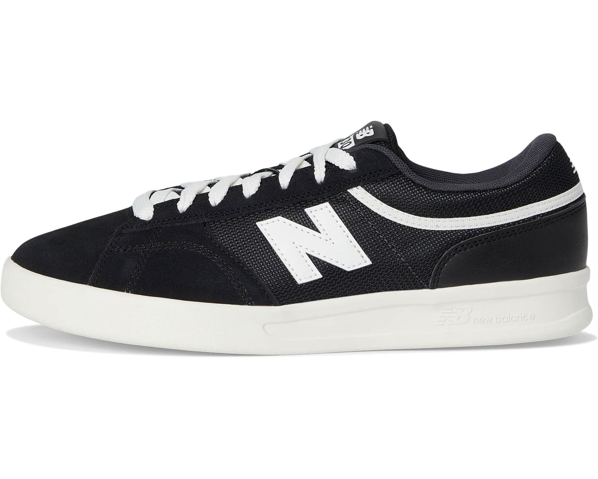 Unisex New Balance Numeric 430 black skate sneakers with white N logo and trim