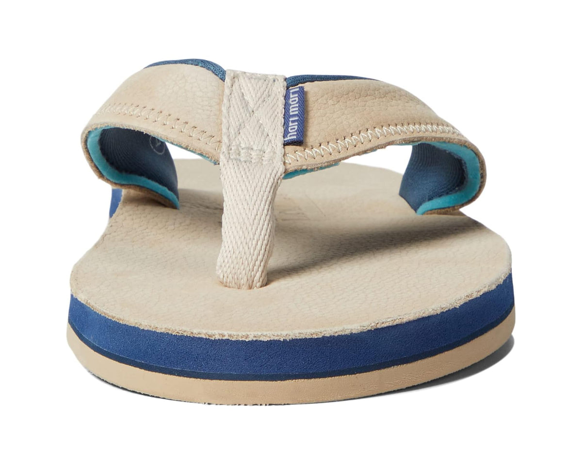 Men's hari mari flip-flop sandal heel with sand footbed and blue lining