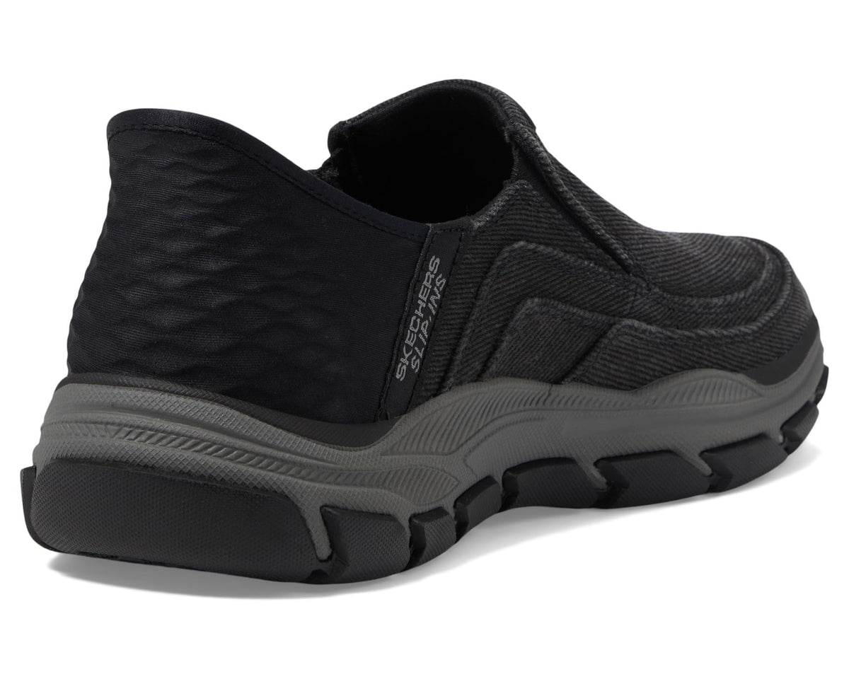 Men's SKECHERS slip-on sneakers with black quilted heel panel and cushioned sole