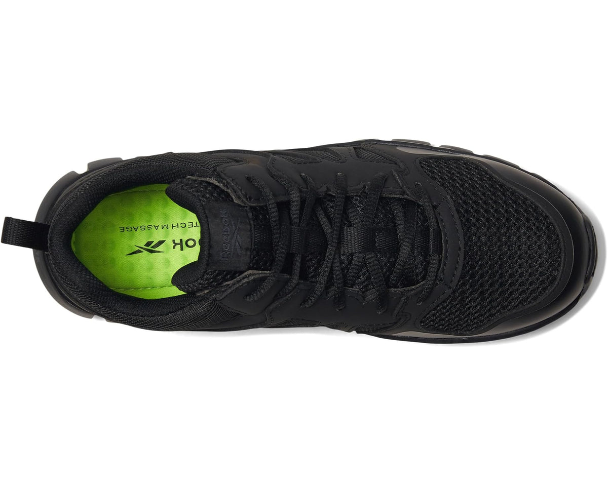 Black mid sneaker with mesh upper and green interior lining visible