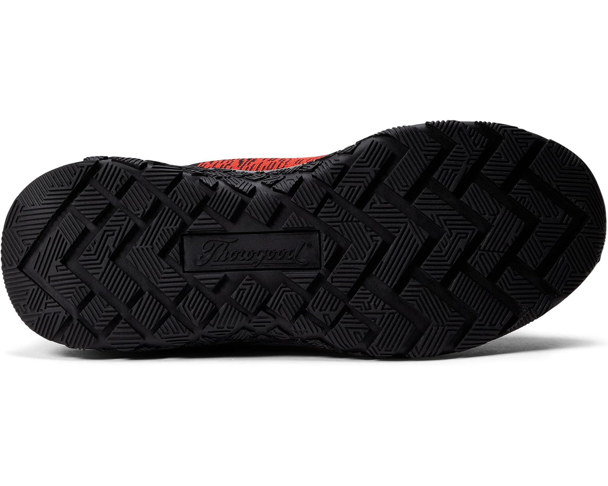 Men's Thorogood AST low-top shoe outsole: black textured tread with grip pattern