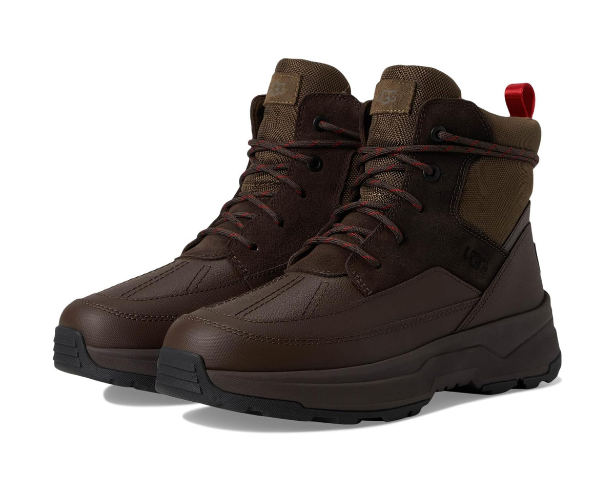 UGG Truckee field boots, dark toffee, lace-up with padded collar and rugged sole.
