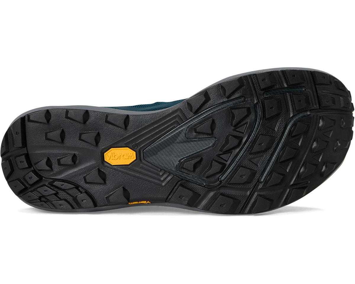 Men's trail shoe outsole with deep lugs for grip and traction on rugged terrain