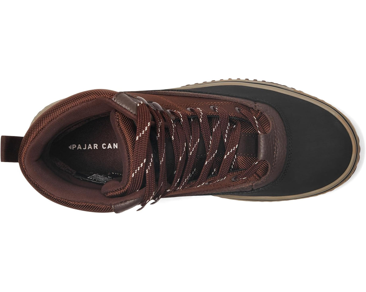 Men's Pajar CANADA Traverse high-top lace-up boot, brown mesh upper and black trim