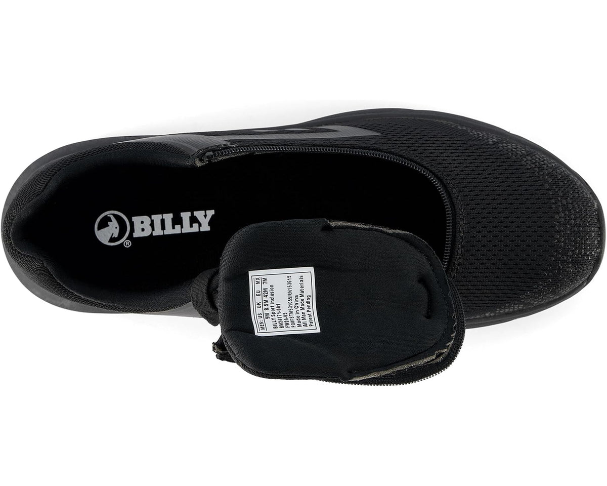 Men's black lace-up sneaker with cushioned tongue and interior lining