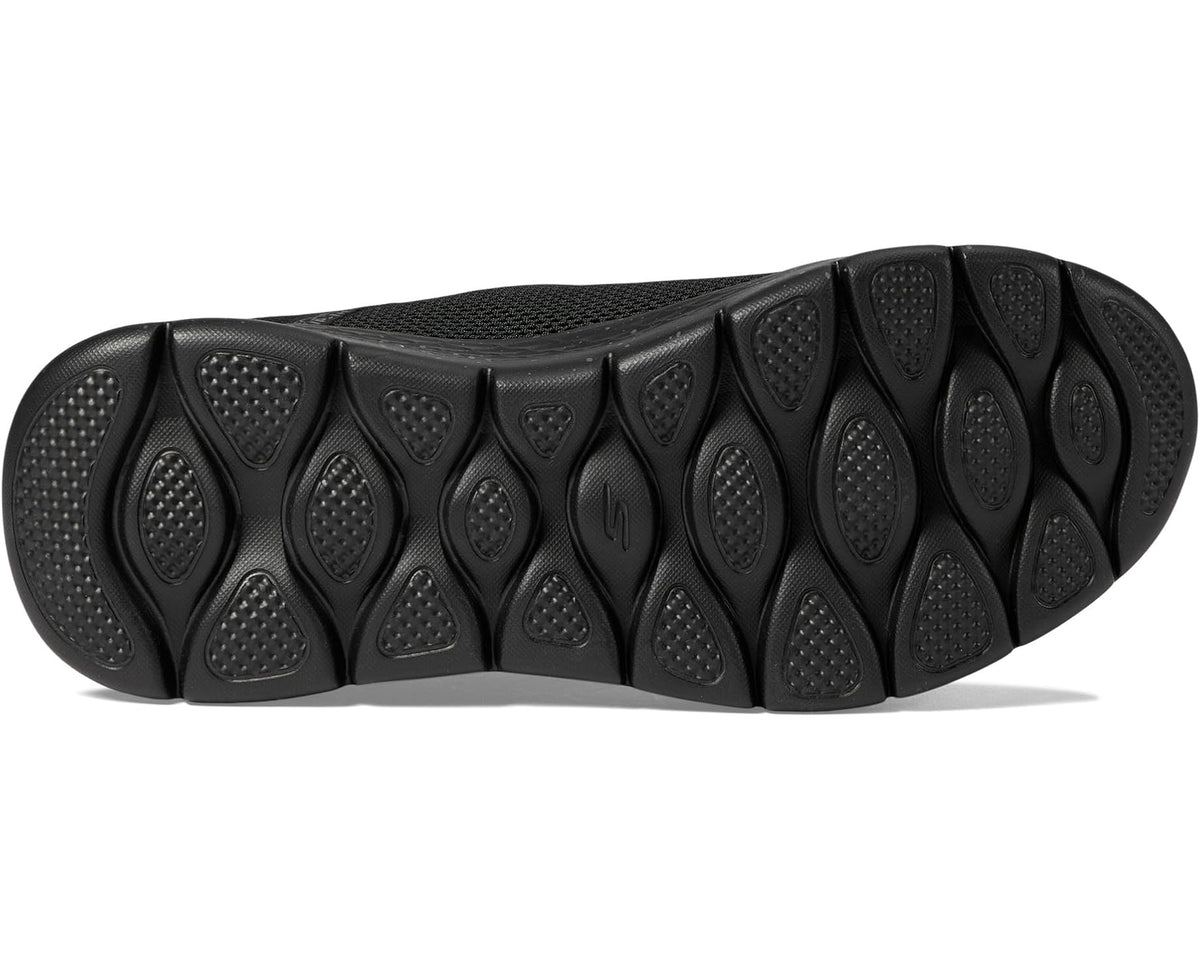 Men's black slip-on sneaker outsole with textured oval tread pods